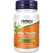Now Foods Milk Thistle Extract 150mg 60veg.caps - Хранителна Добавка с Екстракт от Бял Трън с Мощни Хепатопротективни & Антиоксидантни Свойства Now Foods Milk Thistle Extract 150mg 60veg.caps - Хранителна Добавка с Екстракт от Бял Трън с Мощни Хепатопротективни & Антиоксидантни Свойства