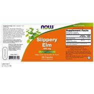 Now Foods Slippery Elm 400mg Хранителна добавка за лечение на инфекции на пикочните пътища 100 Caps