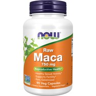 Now Foods Maca 750mg Raw Хранителна добавка, органична мака за хормонален баланс, повишено либидо, издръжливост 90veg.caps