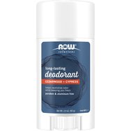 Now Long-Lasting Cedarwood + Cypress Deodorant Stick Дезодорант за тяло без алуминий с аромат на кедър и кипарис, който помага за неутрализиране на неприятните миризми 62g Now Long-Lasting Cedarwood + Cypress Deodorant Stick Дезодорант за тяло без алуминий с аромат на кедър и кипарис, който помага за неутрализиране на неприятните миризми 62g