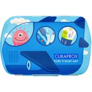 Curaprox Kids Oral Hygiene Travel Set 1 бр -Синьо - Комплект за пътуване с грижа за устната кухина за деца от 6 до 12 години с паста за зъби с вкус на мента, екстра мека четка за зъби от влакна, междузъбна четка и калъф Curaprox Kids Oral Hygiene Travel Set 1 бр -Синьо - Комплект за пътуване с грижа за устната кухина за деца от 6 до 12 години с паста за зъби с вкус на мента, екстра мека четка за зъби от влакна, междузъбна четка и калъф