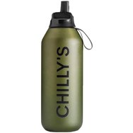 Chilly\'s Series 2 Flip Cargo Reusable Bottle 500ml - Moss