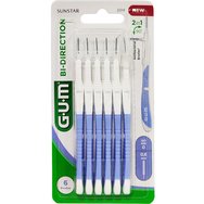 Gum Bi-Direction Cylindrical Micro 0,6mm - ISO 0 6 бр - Двупосочна интердентална четка, лилава Gum Bi-Direction Cylindrical Micro 0,6mm - ISO 0 6 бр - Двупосочна интердентална четка, лилава