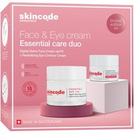 Skincode Promo Essentials Daily Care Digital Detox Spf15 Face Cream 50ml & Revitalizing Eye Contour Cream 15ml - Иновативен Хидратиращ Крем за Лице с Лека Текстура и Слънцезащита & Нежен Крем за Околоочния Контур