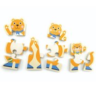 Oops Dual-Step Wooden Puzzle 1 бр - Bear