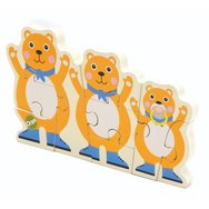 Oops Dual-Step Wooden Puzzle 1 бр - Bear