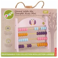 Oops Count with Me Wooden Multicolor Abacus 18m+, 1 бр - Owl