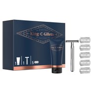 Gillette King C Styling Set Limited Edition with Transparent Shave Gel 150ml, Safety Razor 1бр, Double Edge Razor Blades 5бр