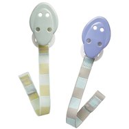 Tommee Tippee Clipon Fits All Ring Soothers 0m+ Щипки за залъгалки за лесно закопчаване с едно щракване, 2 броя