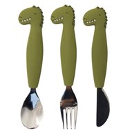 Trixie Silicone Cutlery Set 12m+, 3 бр - Mr. Dino