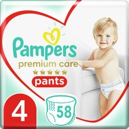 Pampers Premium Care Pants Mega Pack No4 (9-15kg) 58 памперса