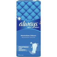 Always Maxi Night Profresh Pads Size 3, 9 бр Always Maxi Night Profresh Pads Size 3, 9 бр