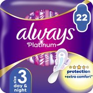 Always Platinum Day & Night Pads Size 3, 22 бр