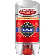 Αντιιδρωτικό Διάφανο Τζελ σε Στικ Old Spice Captain για Άνδρες 70ml, Άρωμα υψηλής ποιότητας, 24 ώρες την ημέρα, 7 ημέρες την εβδομάδα Φρέσκια και Στεγνή Επιδερμίδα με Καθημερινή Χρήση