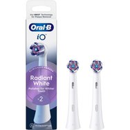 Oral-B iO Radiant White Replacement Brush Heads White Резервни Глави за Четка за Професионално Почистване & По-Бели Зъби в Бял Цвят 2 Броя