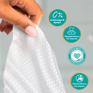 Pampers Aqua Soft Touch Baby Wipes Меки бебешки кърпички с релефна текстура за ефективно почистване и защита на чувствителна кожа с капак 48 броя