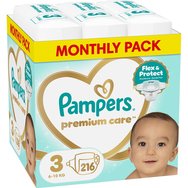 Pampers Premium Care Monthly Pack Νο3 (6-10kg) 200 бр Pampers Premium Care Monthly Pack Νο3 (6-10kg) 200 бр