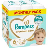 Pampers Premium Care Monthly Pack Νο6 (13-18kg) 128 бр (4x32 бр) - 