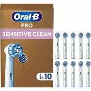 Oral-B Pro Sensitive Clean Soft Electric Toothbrush Head Replacement White 10 бр - Резервни глави за електрическа четка за зъби за нежно миене, премахване на плака и меки влакна с индикатор за смяна на главите