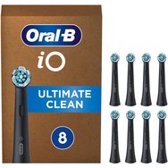 Oral-B iO Ultimate Clean Replacement Brush Heads Black 8 бр - Резервни глави за четка за дълбоко и професионално почистване на зъби в черен цвят