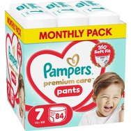 Pampers Premium Care Pants Monthly Pack No7 (15+kg) Памперси Панталони 80 бр - Pampers Premium Care Pants Monthly Pack No7 (15+kg) Памперси Панталони 80 бр -