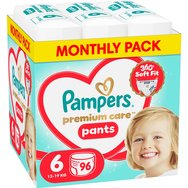 Pampers Premium Care Pants Monthly Pack No6 (13-19kg) Памперси гащи 93 Памперси - 