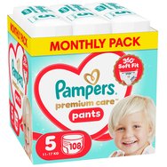 Pampers Premium Care Pants Monthly Pack No5 (11-17kg) Памперси гащи 108 части