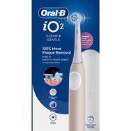 Oral-B iO 2 Clean & Gentle Electric Toothbrush Calm Pink Електрическа Четка за Зъби с 3 Режима на Почистване & Сензор за Натиск в Розов Цвят с Калъф за Пренасяне 1 Брой