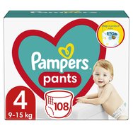 Pampers Pants No4 (9-15kg) Пелени Панталони 108 пелени