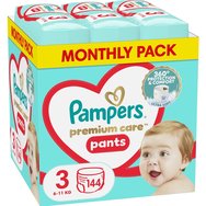 Pampers Premium Care Pants Monthly Pack No3 (6-11kg) 114 пелени Pampers Premium Care Pants Monthly Pack No3 (6-11kg) 114 пелени