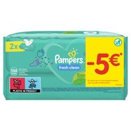 Pampers Fresh Clean Wipes 104 Τεμάχια (2x52 Τεμάχια) σε Ειδική Τιμή