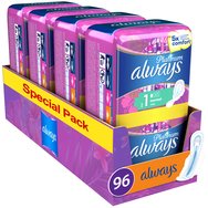 Always Promo Multi-Pack Platinum Sanitary Towels with Comfort Lock Wings Size 1, 96 бр