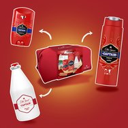 Old Spice PROMO PACK Captain Shower & Shampoo Gel 250ml & After Shave Lotion 100ml & Deodorant Stick 50ml & Подарък пътна чанта