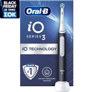 Oral-B iO 3 Black Electric Toothbrush 1 бр - Електрическа четка за зъби със сензор за налягане за защита на венците Oral-B iO 3 Black Electric Toothbrush 1 бр - Електрическа четка за зъби със сензор за налягане за защита на венците