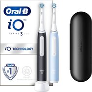 Oral-B iO 3 Black & Blue Electric Toothbrushes 2 бр - Електрически четки за зъби със сензор за налягане за защита на венците