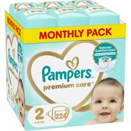 Pampers Premium Care Monthly Pack Νο2 (4-8kg) 224 памперси - Pampers Premium Care Monthly Pack Νο2 (4-8kg) 224 памперси -