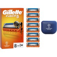 Gillette Promo Fusion 5 Replacement Razors 8 бр & Калъф за носене 1 бр - 5 сменяеми глави за самобръсначка за до 8 месеца гладко бръснене