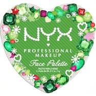 Nyx Professional Makeup Promo Xmas Edition Face Palette Коледен комплект грим с палитра, съдържаща руж и сияен хайлайтър 1 брой