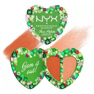 Nyx Professional Makeup Promo Xmas Edition Face Palette Коледен комплект грим с палитра, съдържаща руж и сияен хайлайтър 1 брой Nyx Professional Makeup Promo Xmas Edition Face Palette Коледен комплект грим с палитра, съдържаща руж и сияен хайлайтър 1 брой