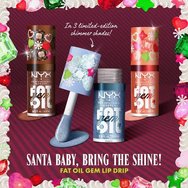 Nyx Professional Makeup Fat Oil Gem Lip Drip Хидратиращ гланц за устни за блясък & защита 4.8ml - 02 Cacao Gem
