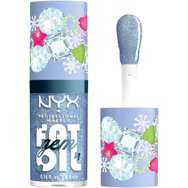 Nyx Professional Makeup Fat Oil Gem Lip Drip Хидратиращ гланц за устни за блясък & защита 4.8ml - 03 Silver Bling