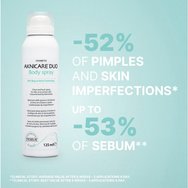 Synchroline Aknicare Duo Body Spray Спрей за тяло, който действа срещу несъвършенства, черни точки & пъпки по гърдите & гърба при мазна кожа, склонна към акне 125ml Synchroline Aknicare Duo Body Spray Спрей за тяло, който действа срещу несъвършенства, черни точки & пъпки по гърдите & гърба при мазна кожа, склонна към акне 125ml