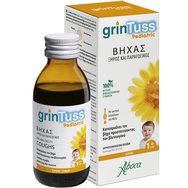 Aboca GrinTuss Pediatric Dry & Chesty Coughs 1Y+ Syrup 132ml - Хранителна Добавка, Подходяща за Лечение на Суха или & Продуктивна Кашлица със Съставки от Биологично Земеделие от Растителен Комплекс & Мед за Деца над 1 Година