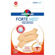 Master Aid Forte Med Tough Plaster Strips Устойчиви превръзки, идеални за леки рани в два размера 20 броя Master Aid Forte Med Tough Plaster Strips Устойчиви превръзки, идеални за леки рани в два размера 20 броя
