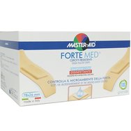 Master Aid Forte Med Tough Plaster Strips Бежово Гранде 78х26мм 100 бр - Самозалепващ пластир за леки рани, водоустойчив