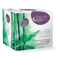 Illa Care Bamboo Extra Overnight Absorbent Night 12 Парчета - Антисептични нощни крила с антибактериални свойства Illa Care Bamboo Extra Overnight Absorbent Night 12 Парчета - Антисептични нощни крила с антибактериални свойства