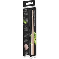 Piuma Nude Rose Bamboo Carbon Soft Toothbrush Четка за Зъби с Иновативен Дизайн, Гъвкава Дръжка & Глава с Меки Влакна, Обогатени с Бамбуков Въглен 1 Брой