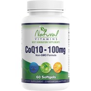Natural Vitamins CoQ10 100mg 60 Liquid.caps - Хранителна добавка с коензим Q10 за енергия на клетъчно ниво с антиоксидантни свойства