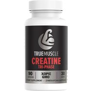 Green Forest Vitamins True Muscle Creatine Tri-Phase 90tabs - Креатинова хранителна добавка в 3 форми за максимално усвояване, подобрена производителност и увеличаване на мускулната сила по време на интензивни тренировки