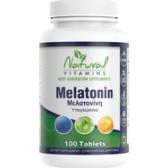 Natural Vitamins Melatonin 100 Sublingual Tablets - Хранителна добавка с мелатонин за незабавен сън под формата на сублингвални таблетки